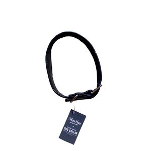 MARTHA STEWART VEGAN LEATHER COLLAR DOG COLOR BLACK SIZE 20/L